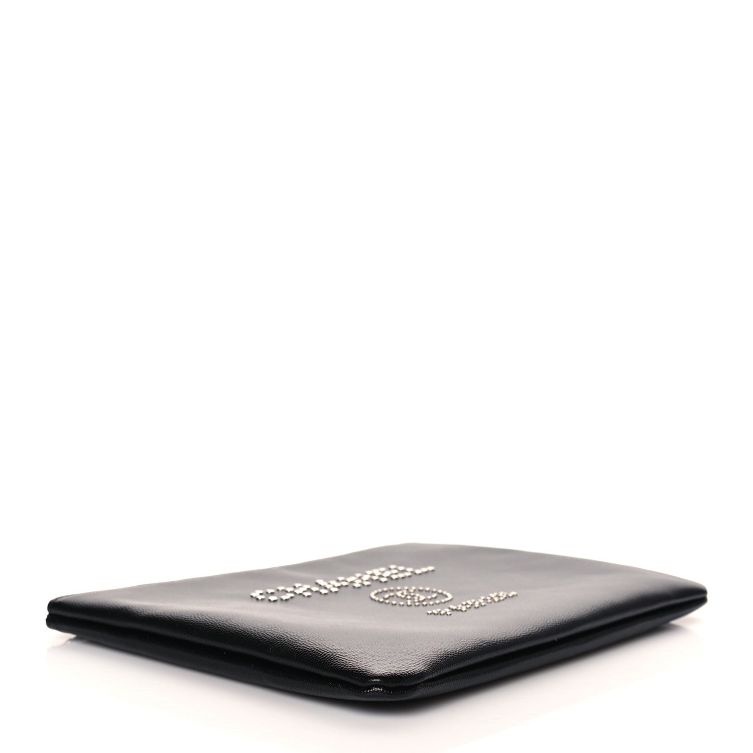 Chanel Caviar Studded Medium Deauville Pouch Black 4 of 11