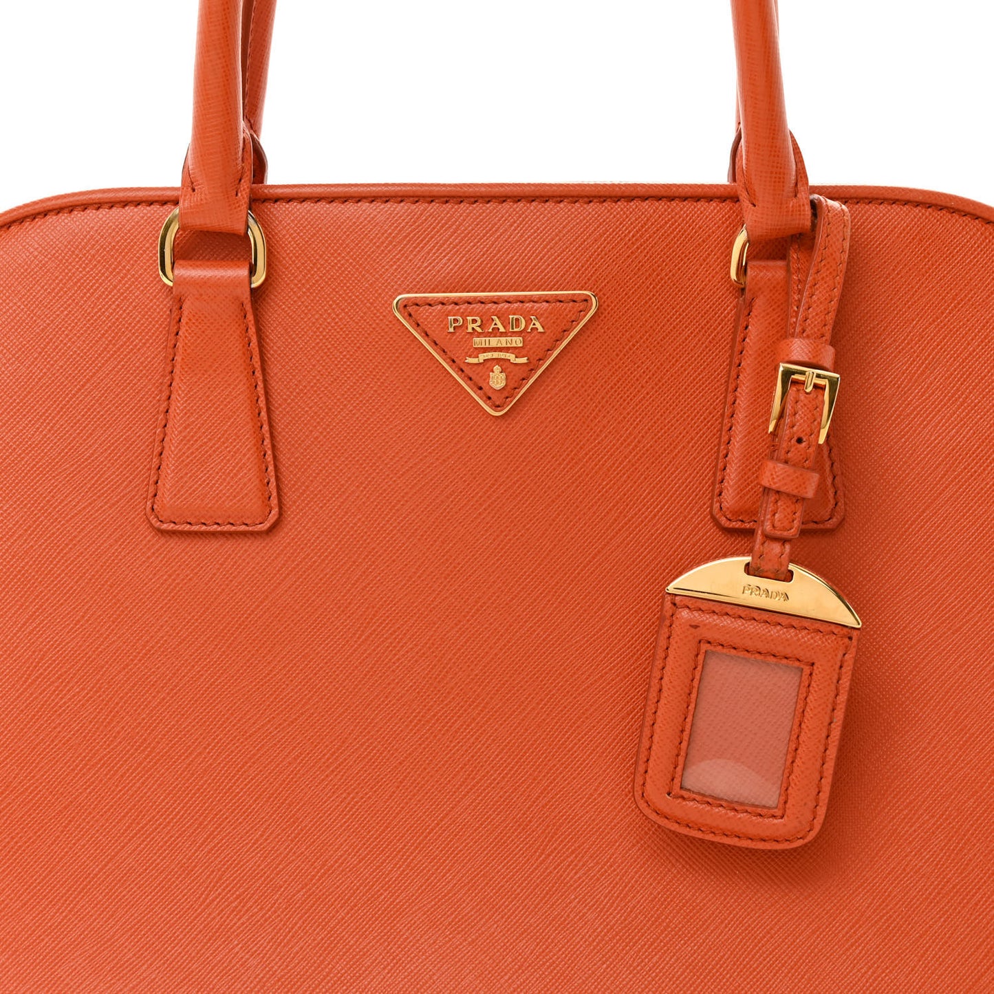Saffiano Lux Open Medium Promenade Tote Papaya