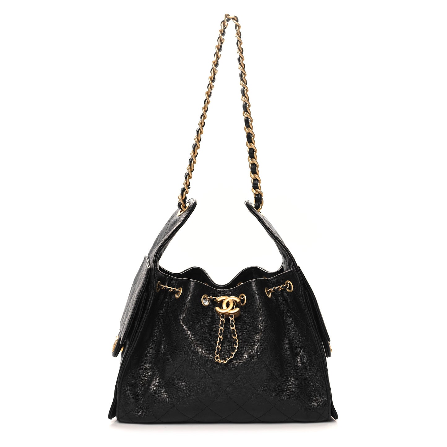 Caviar Quilted Small Chanel 25 Handbag Black
