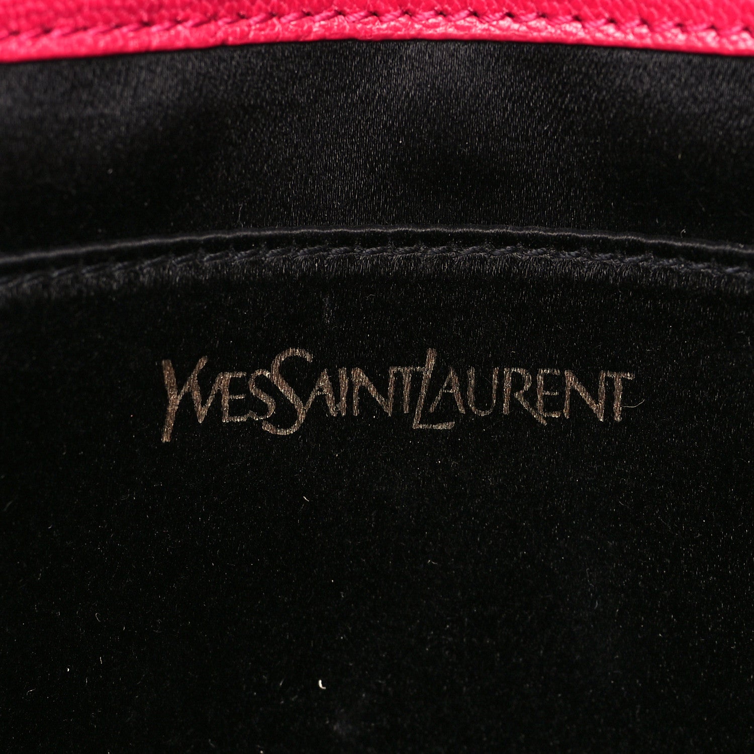 Saint Laurent Calfskin Monogram Large Belle De Jour Clutch Fuchsia 7 of 9