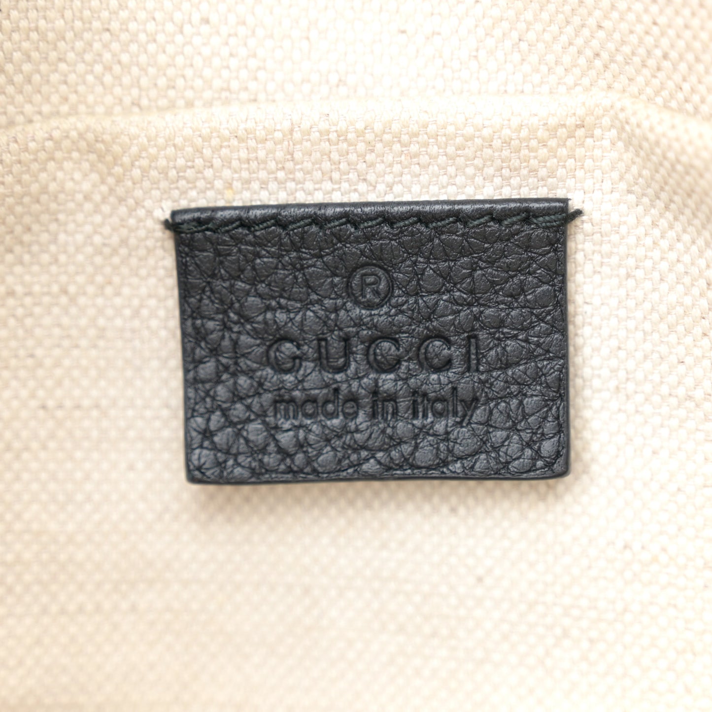 Grained Calfskin Logo Belt Bag Black