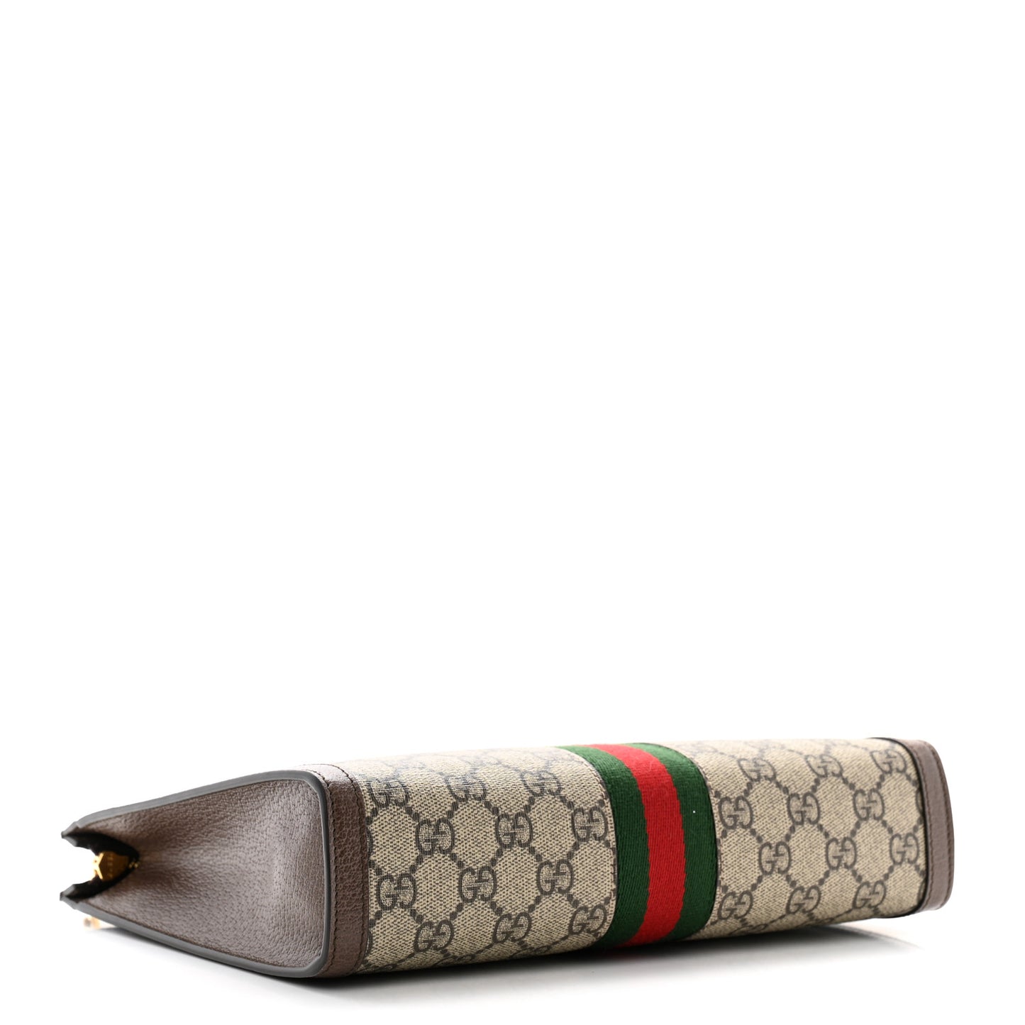 GG Supreme Monogram Web Ophidia Pouch Brown