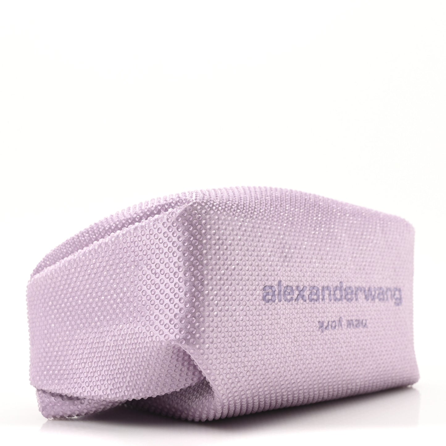 Mesh Crystal Rhinestone Mini Scrunchie Clutch Winsome Orchid