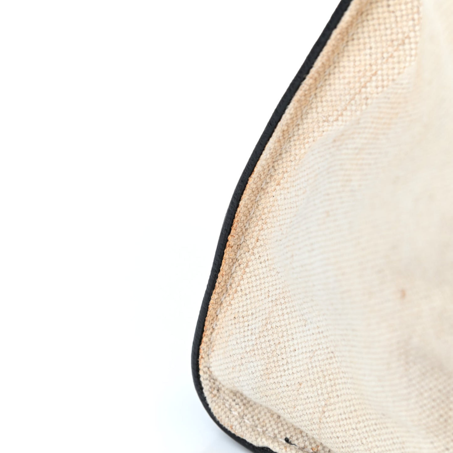 Natural Canvas Smooth Calfskin Mini Luggage Cream