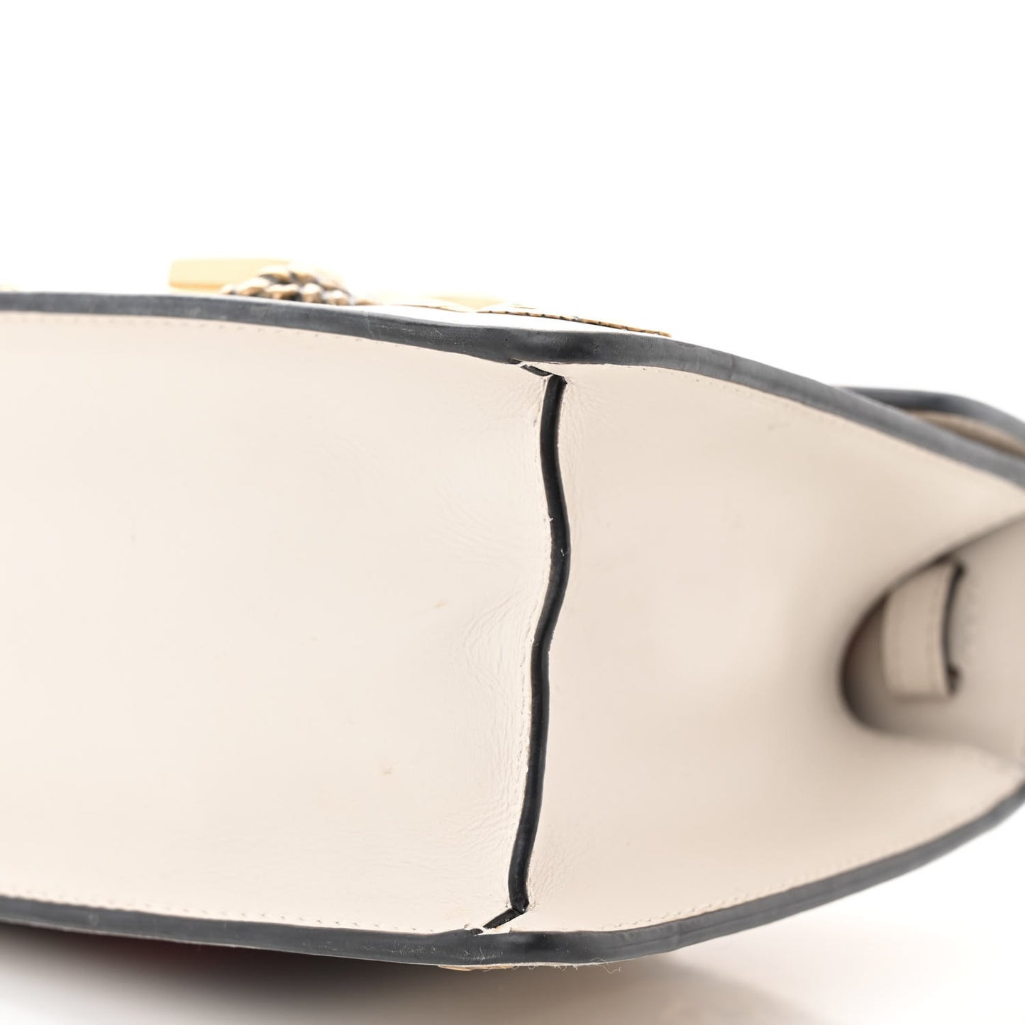 Calfskin Animal Studs Mini Sylvie Top Handle Bag White