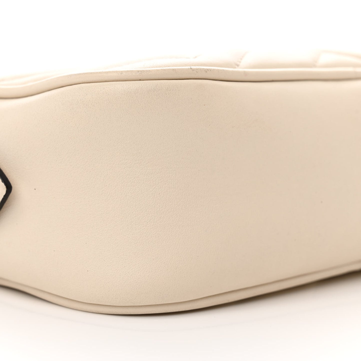 Calfskin Matelasse Mini GG Marmont Chain Shoulder Bag White