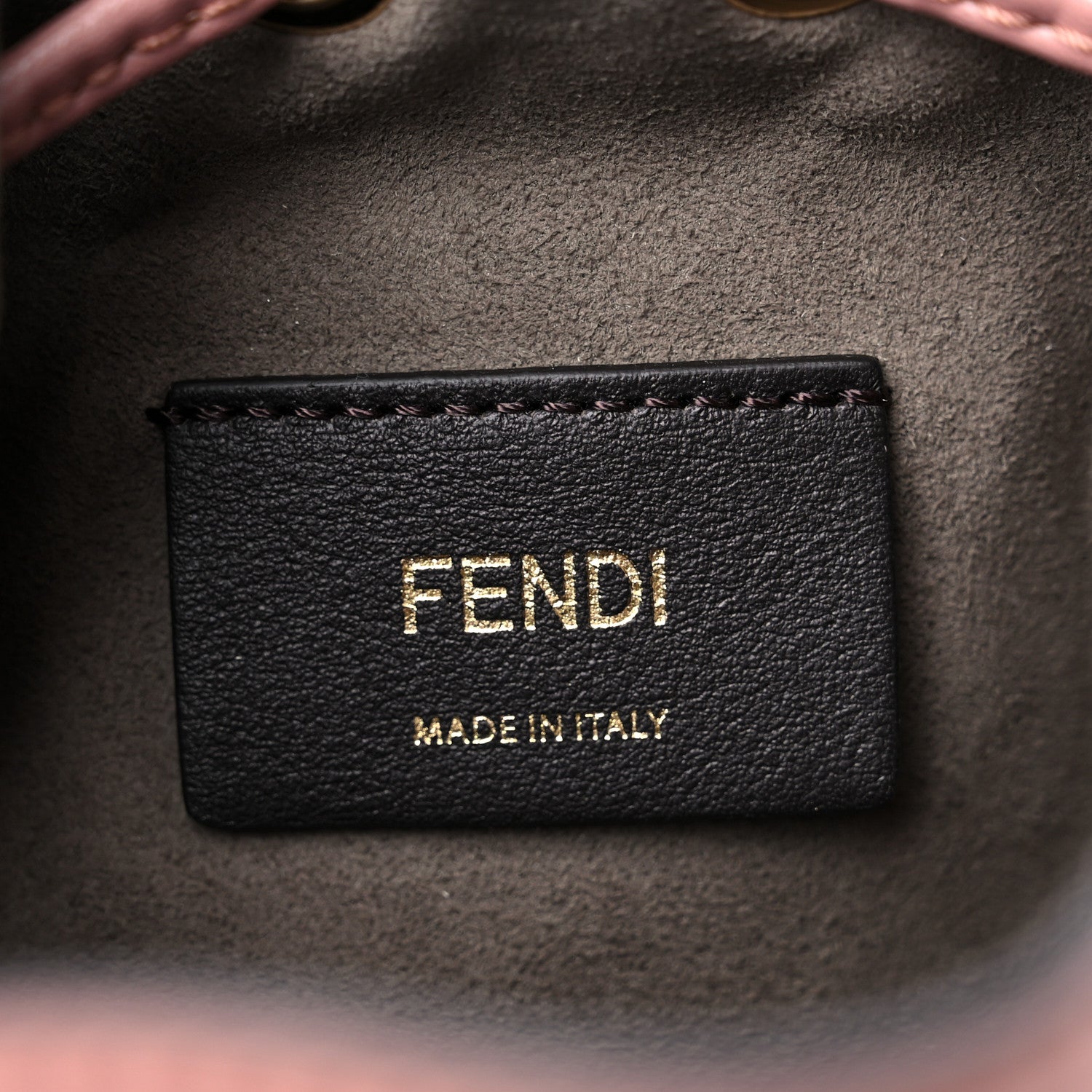 Fendi Vitello Liberty F is Fendi Studded Mini Mon Tresor Bucket Bag English Rose 5 of 9