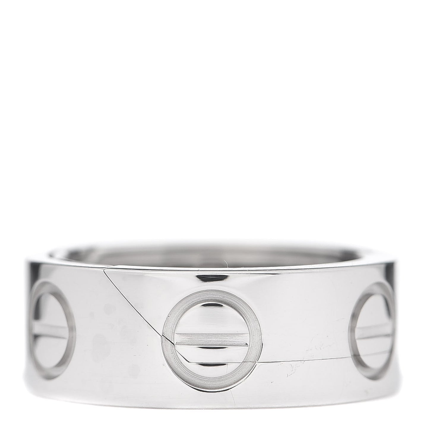 18K White Gold 7mm Astro LOVE Ring 47 4.25