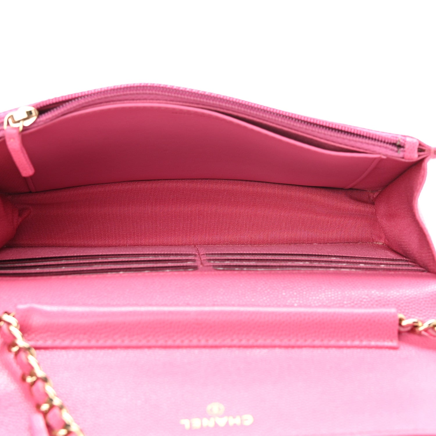 Chanel Caviar Quilted Wallet On Chain WOC Pink 6 of 13
