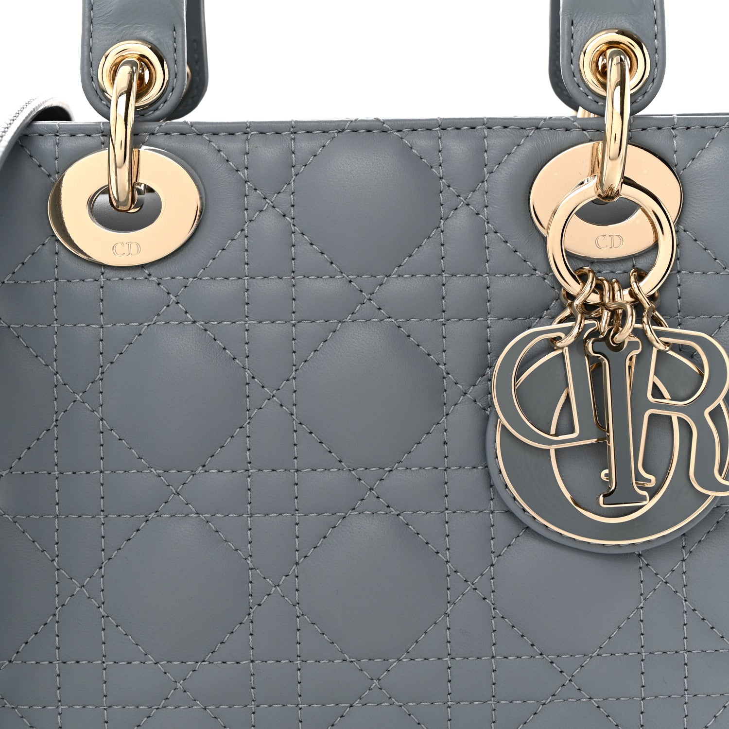 Christian Dior Lambskin Cannage Small My ABCDior Lady Dior Cloud Blue 9 of 11