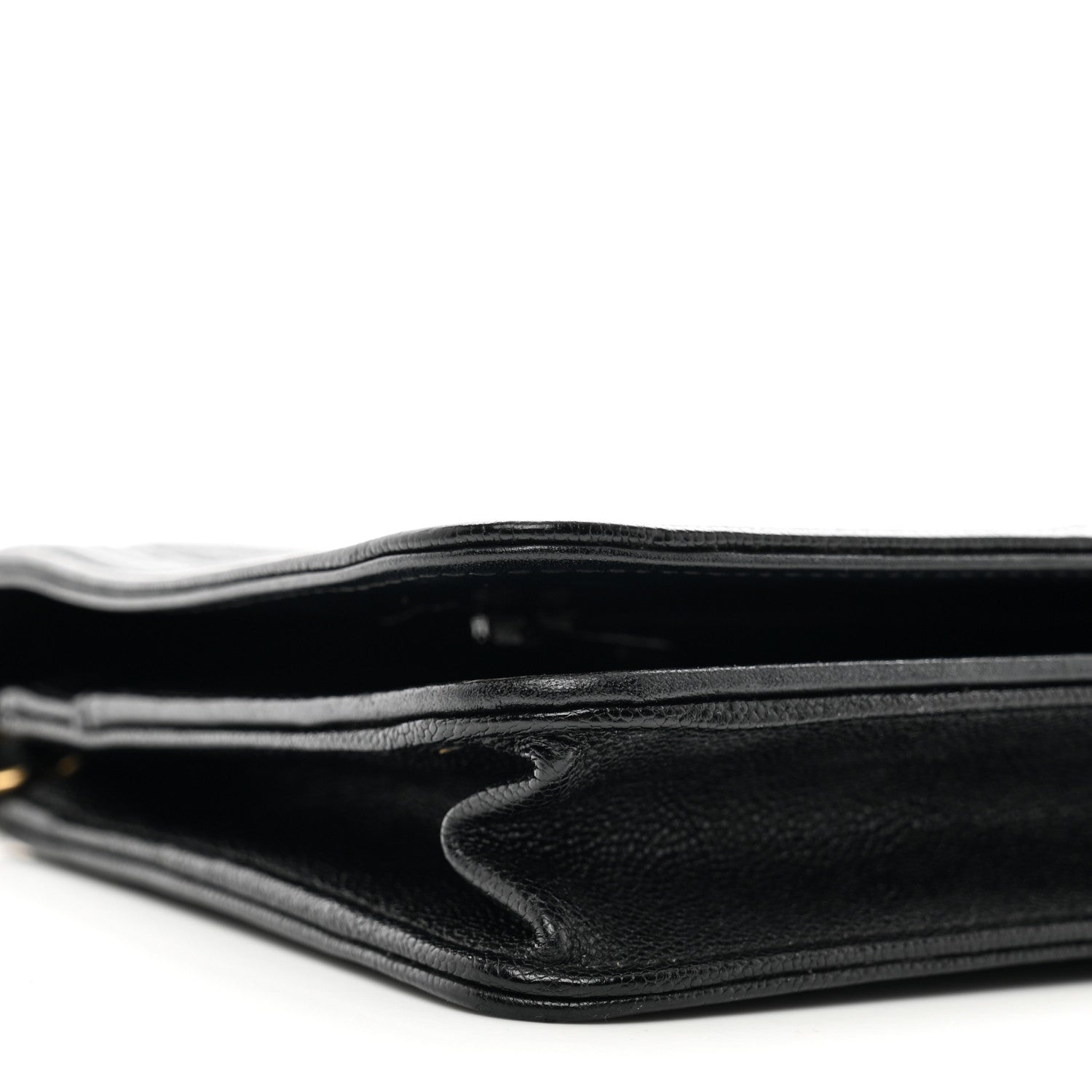 Chanel Caviar Chevron Quilted Boy Wallet On Chain WOC Black 10 of 11