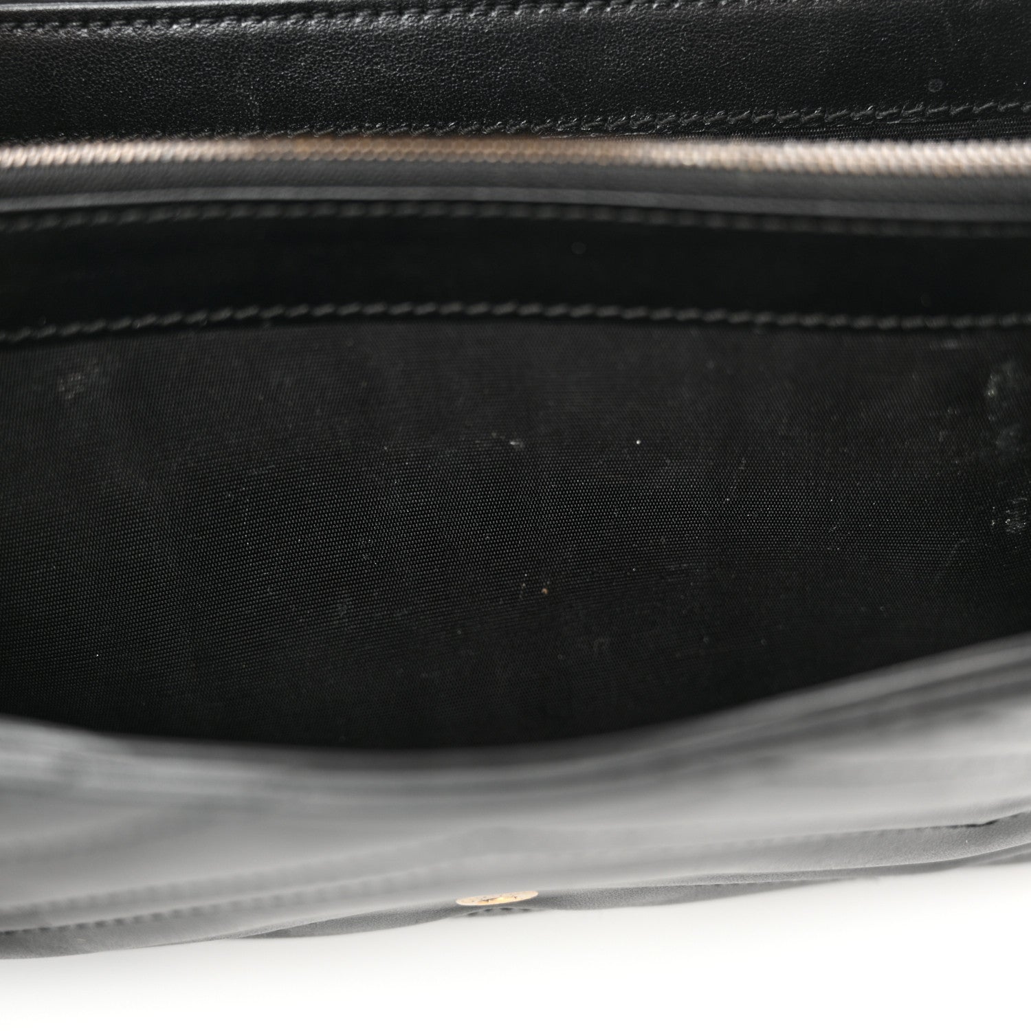 Gucci Calfskin Matelasse GG Marmont Chain Wallet Black 13 of 16