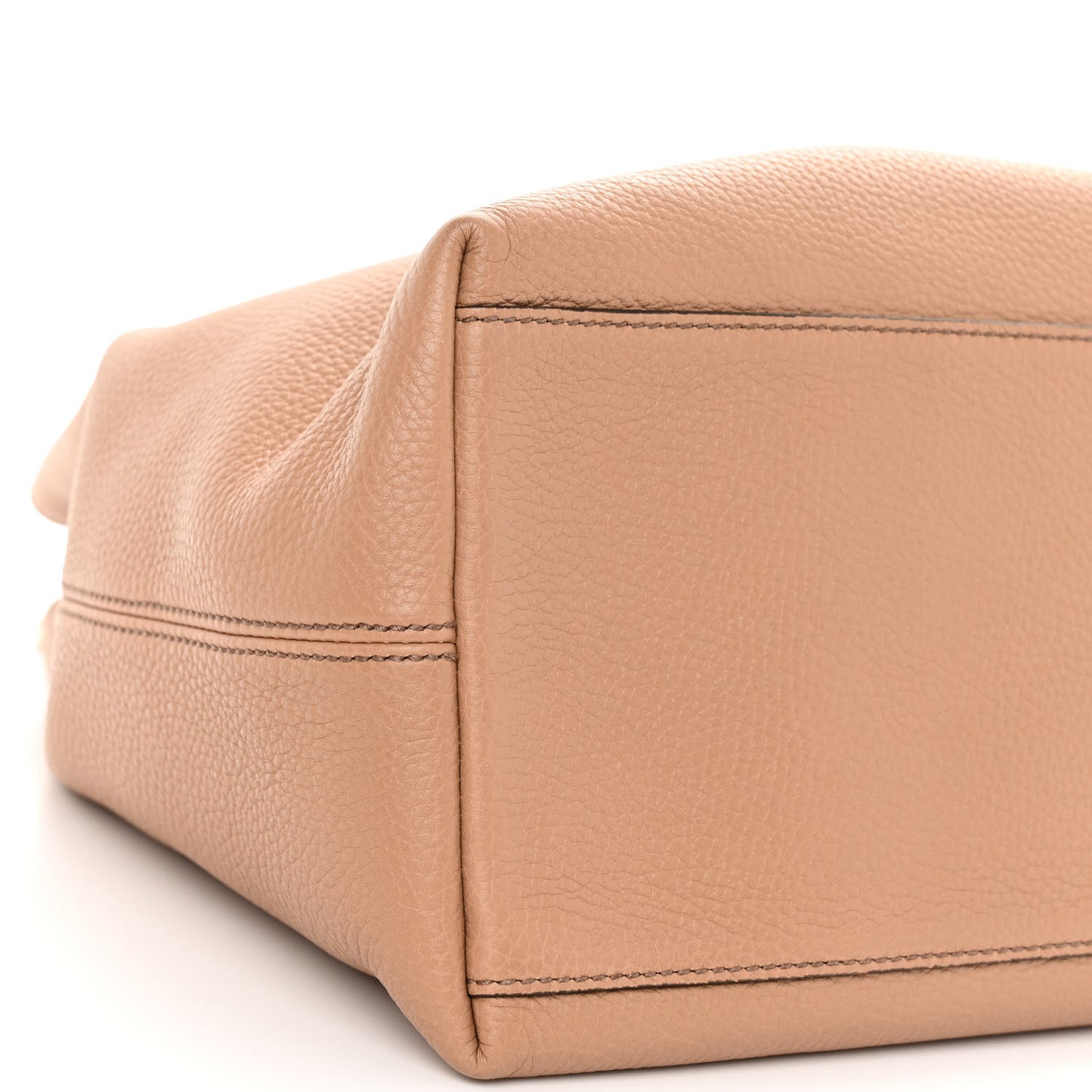 Pebbled Calfskin Medium Soho Chain Shoulder Bag Camelia