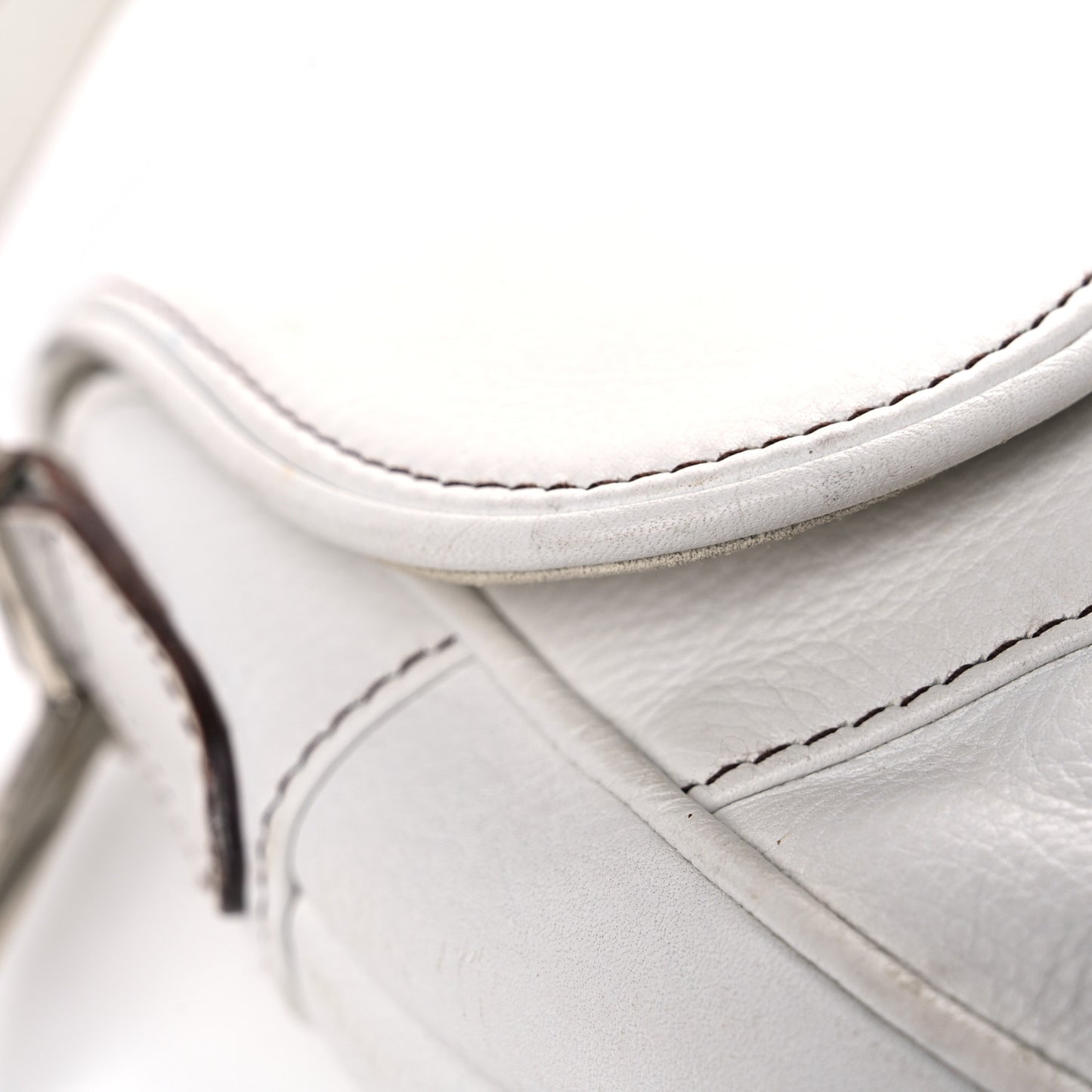 Calfskin Saddle Bag White