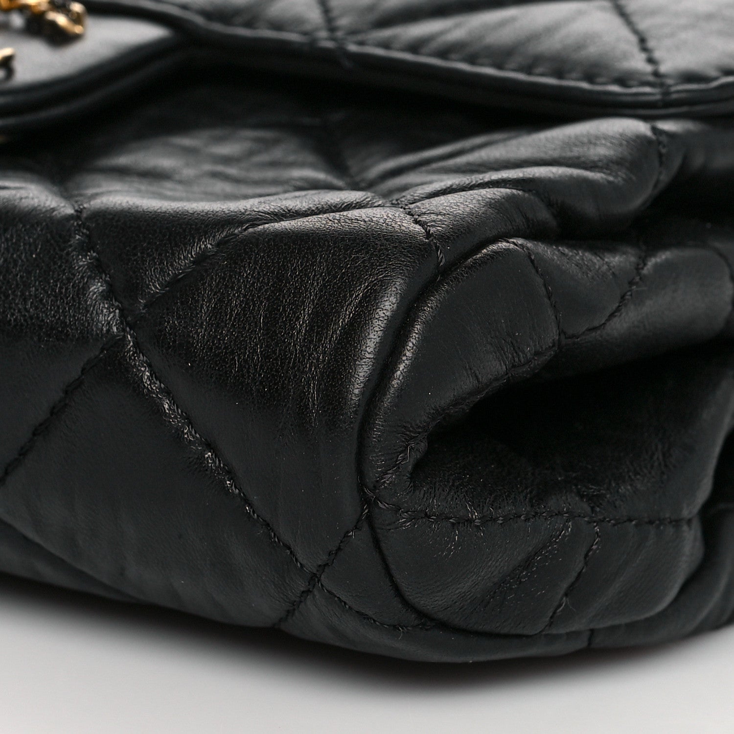 Chanel Lambskin Quilted Chanel Square Flap Black 6 of 10