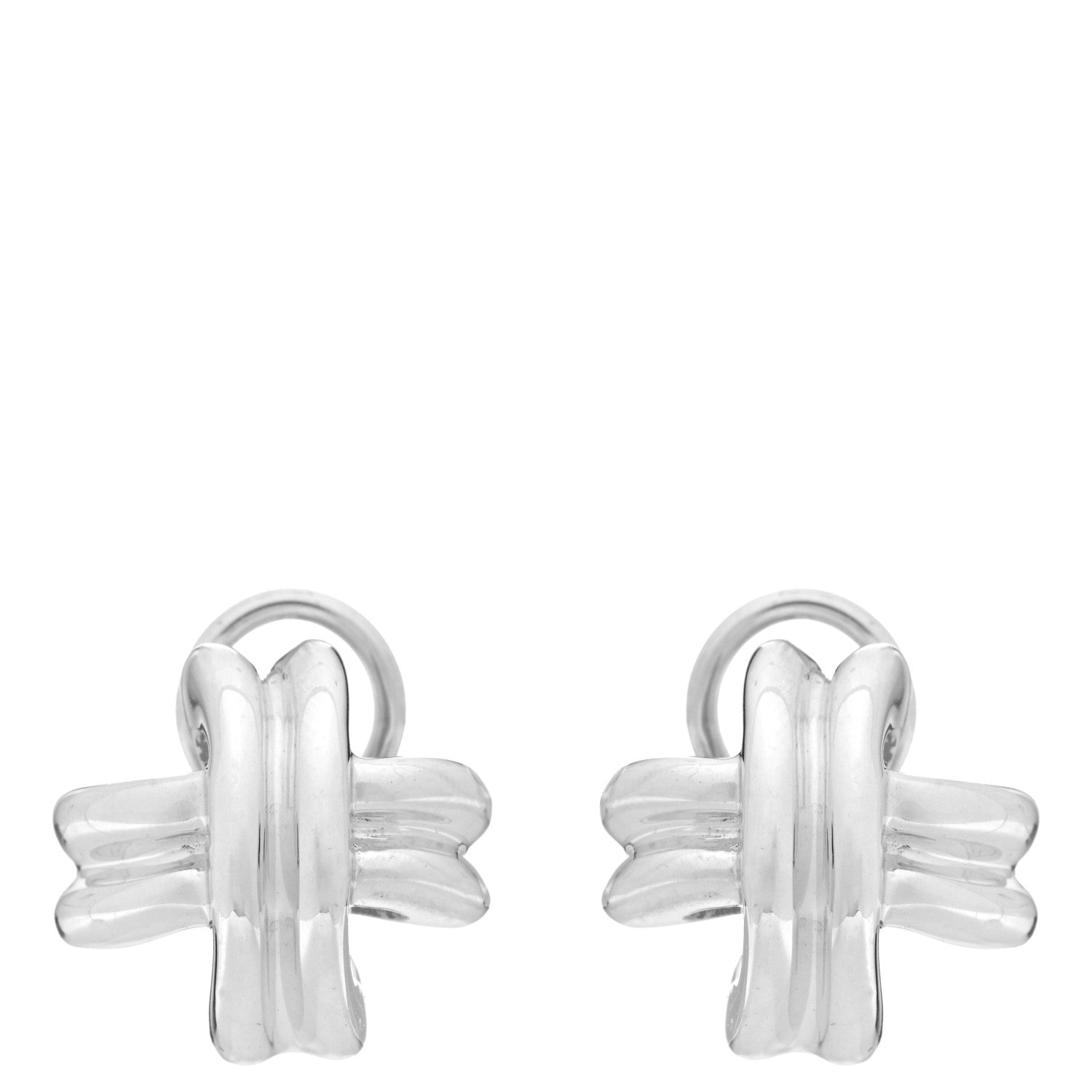 Tiffany Sterling Silver Signature X Earrings 1 of 4