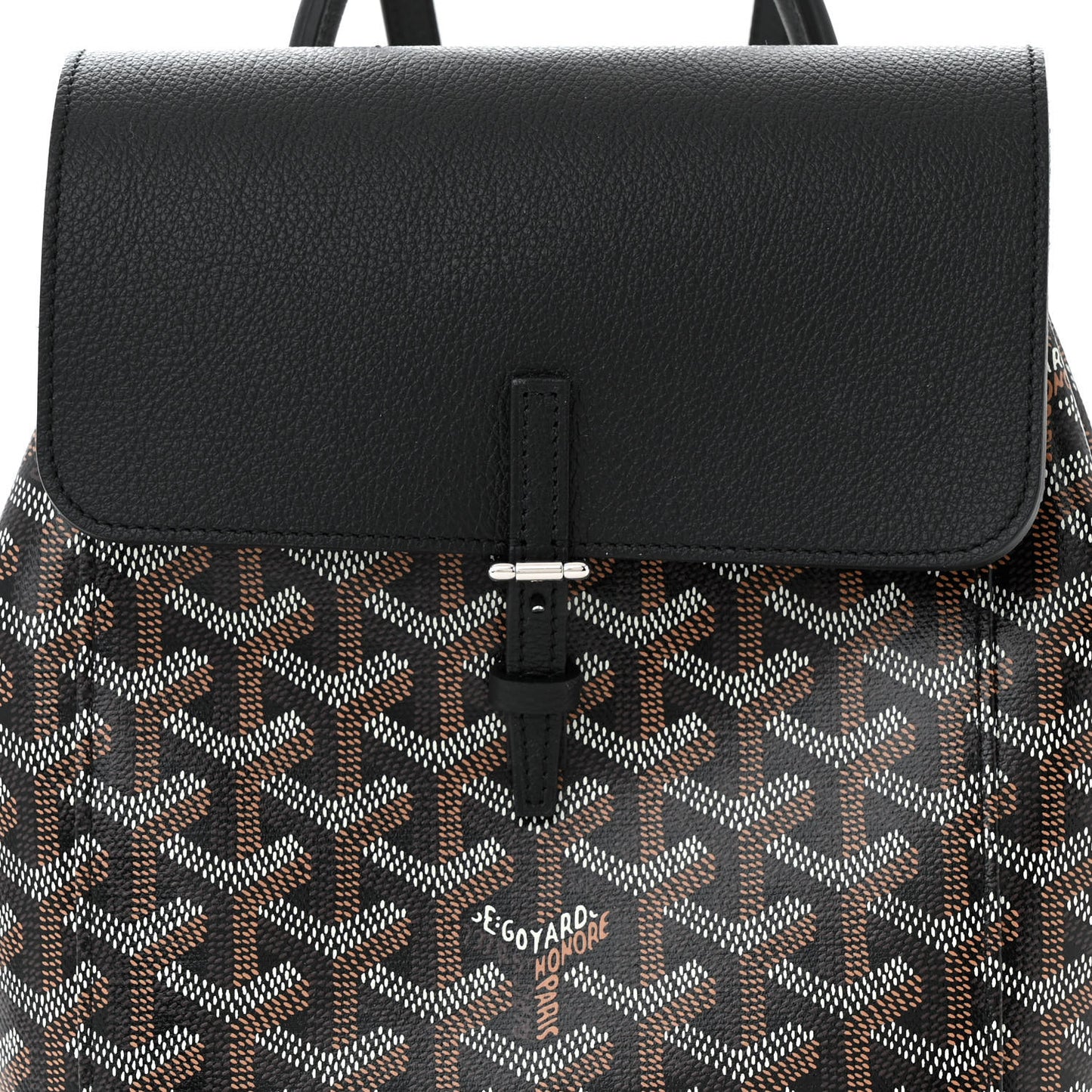 Goyardine Calfskin Mini Alpin Backpack Black