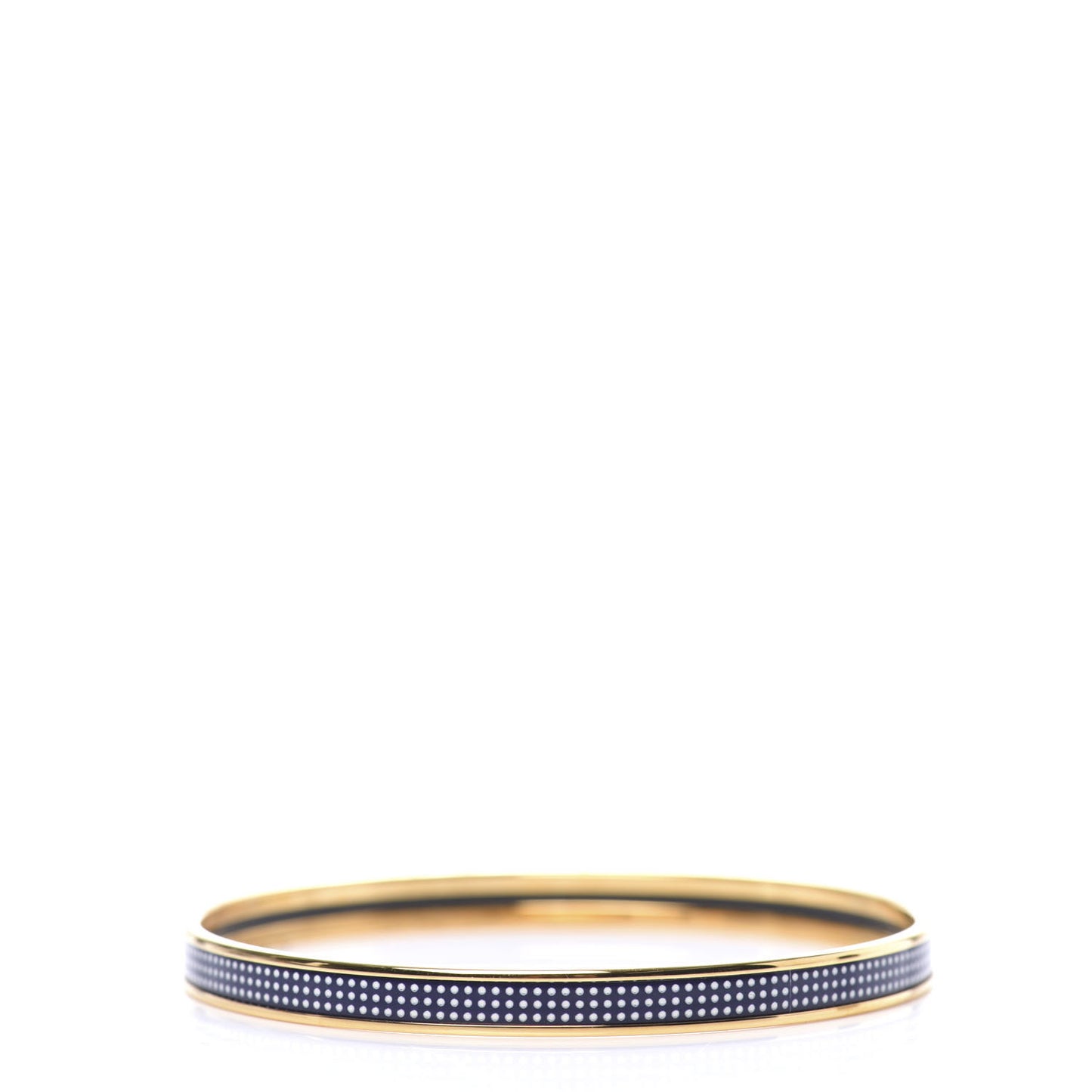 Enamel Printed Extra Narrow Dot Pop Bracelet 65 Beige Blue