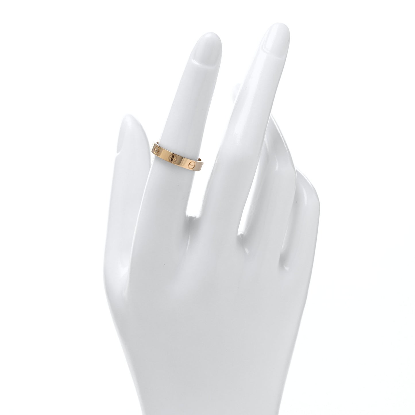 18K Yellow Gold 3.5mm LOVE Wedding Band Ring 53 6.5