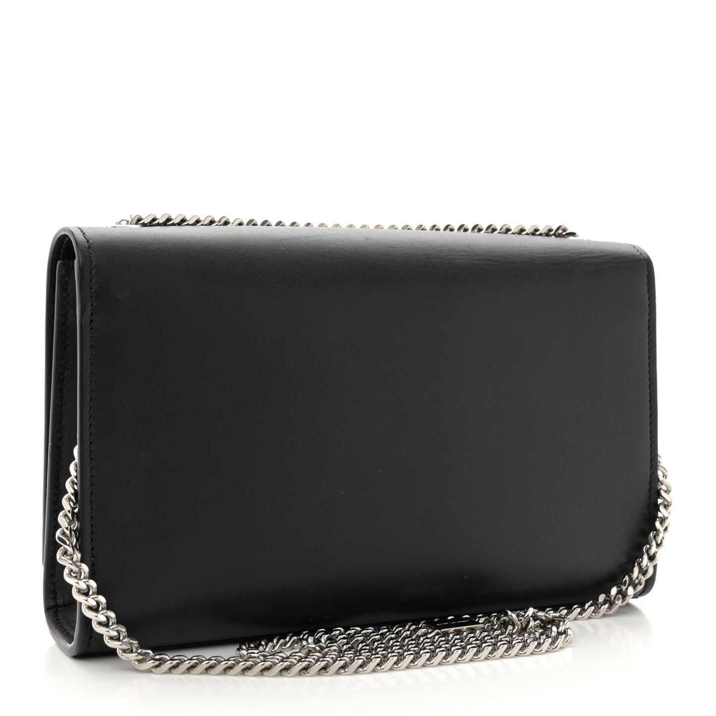 Smooth Calfskin Medium Classic Monogram Kate Tassel Satchel Black