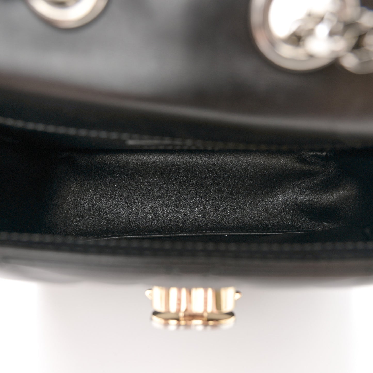 Calfskin Quilted Mini Deco Shoulder Bag Black