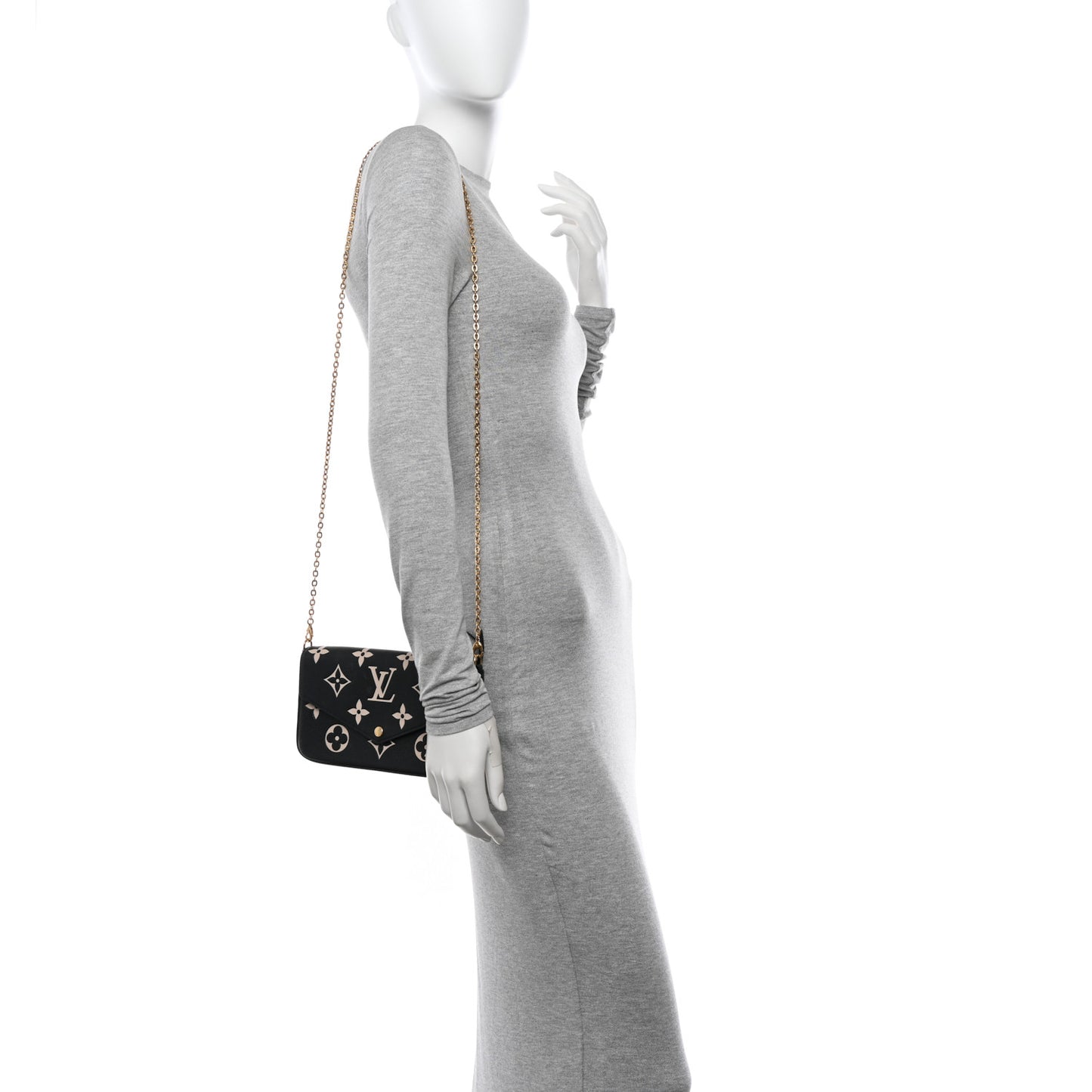 Empreinte Monogram Giant Felicie Pochette Black Beige