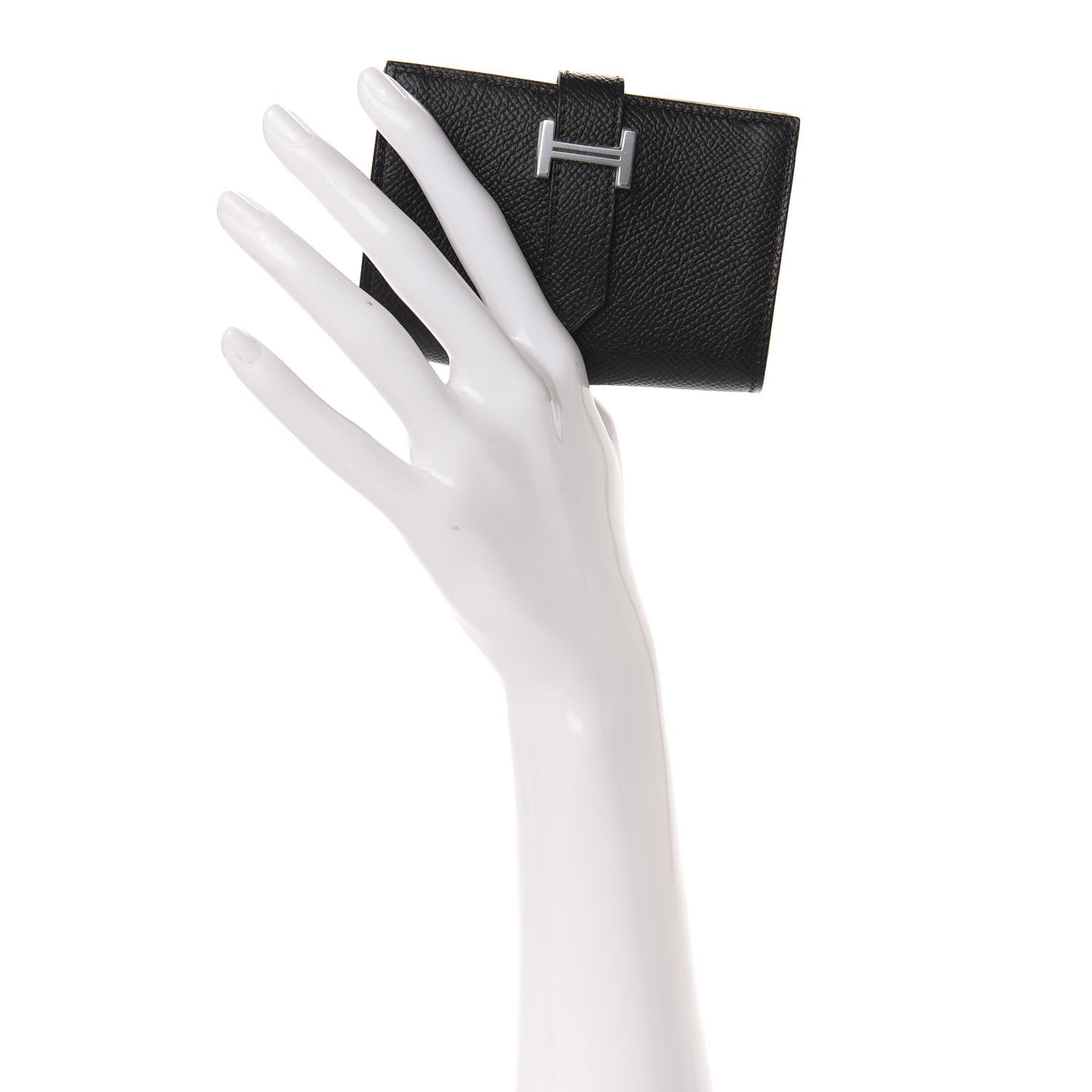 Hermes Epsom Mini Bearn Wallet Black 2 of 7