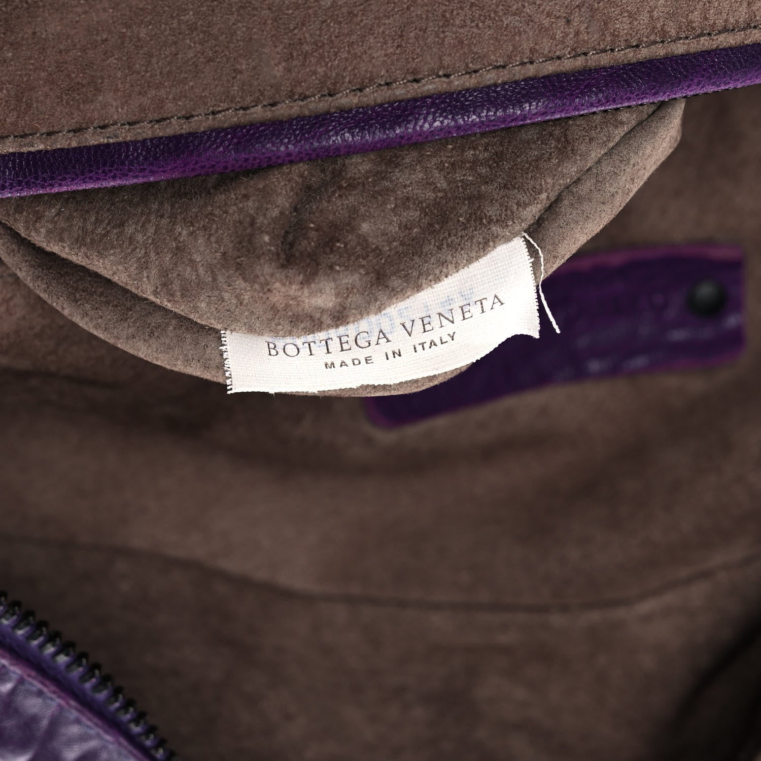Bottega Veneta Lambskin PVC Intrecciato Tote Purple 7 of 13