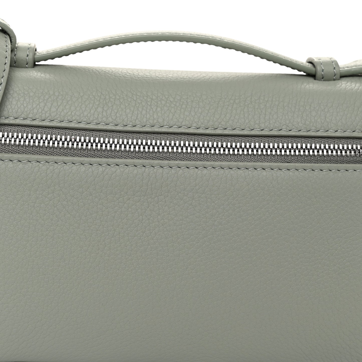 Grained Calfskin L19 Extra Pocket Pouch Eucalyptus