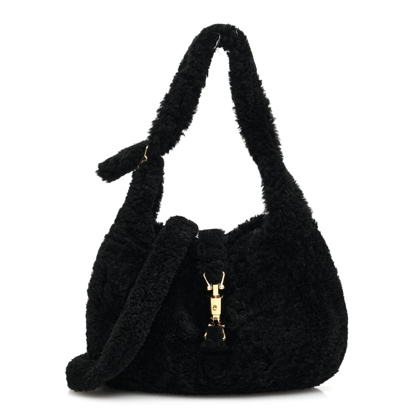 Shearling Small Jackie 1961 Shoulder Bag Black