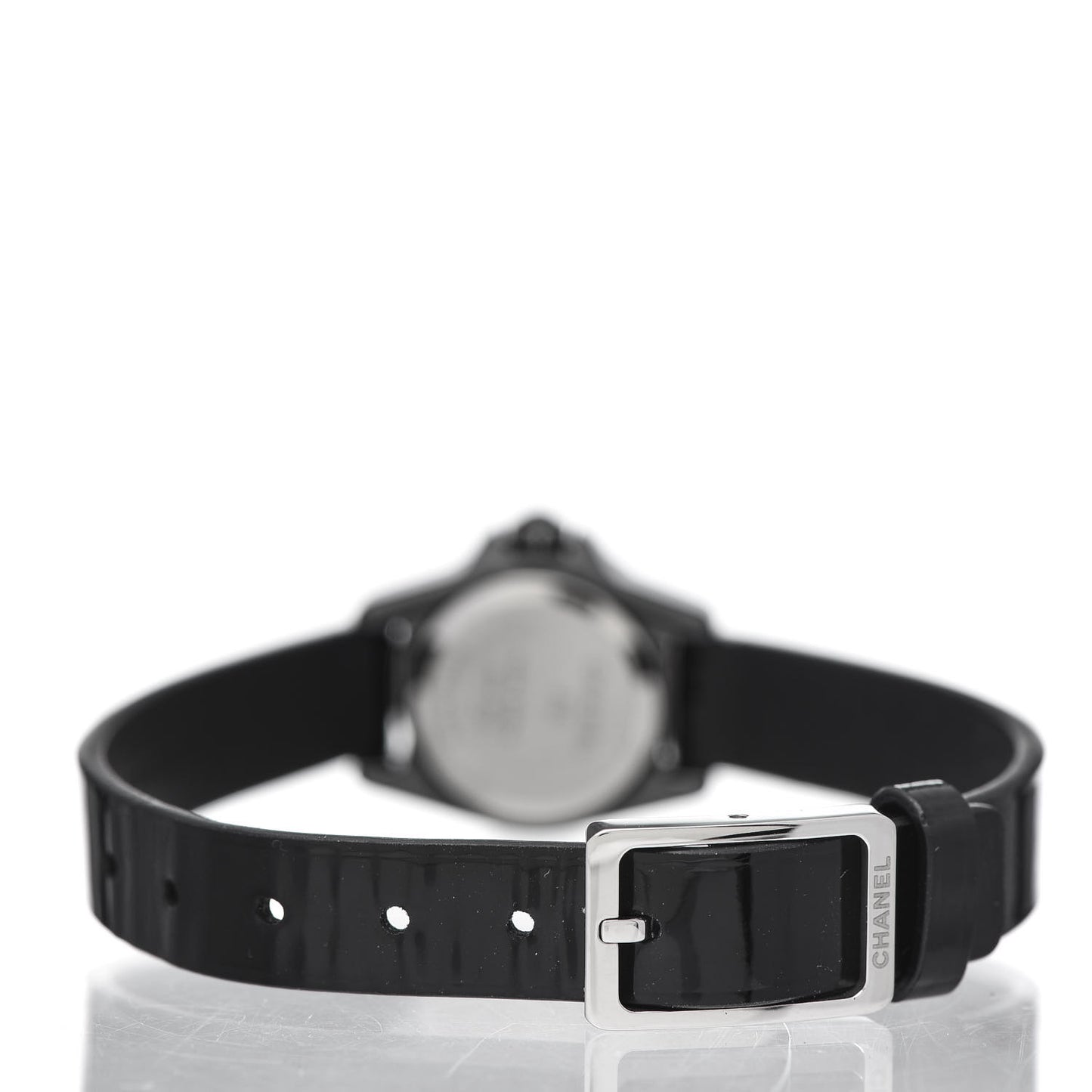 Stainless Steel Patent Calfskin Ceramic Diamond 19mm J12-XS Glove Watch Black