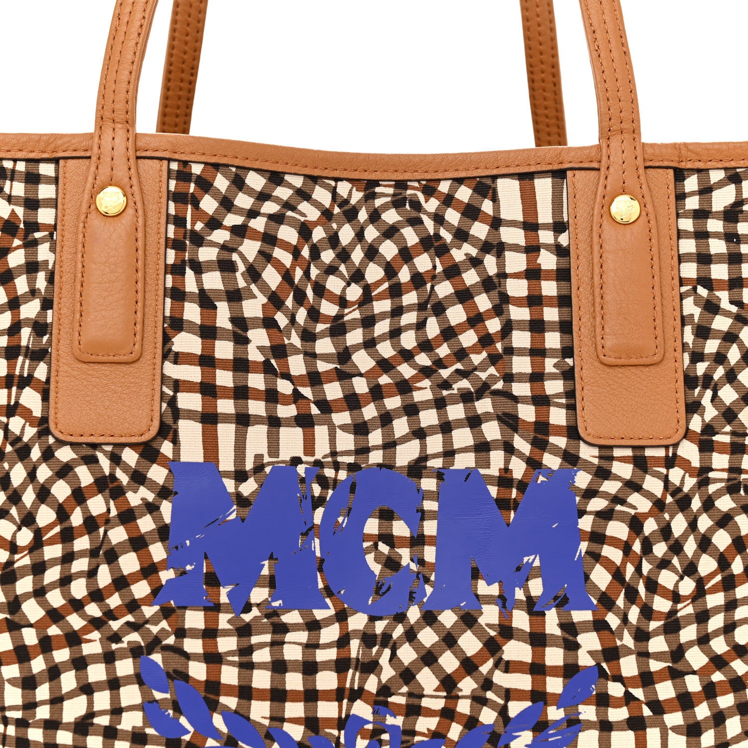 MCM Visetos Medium Liz Reversible Shopper Tote Cognac 13 of 21