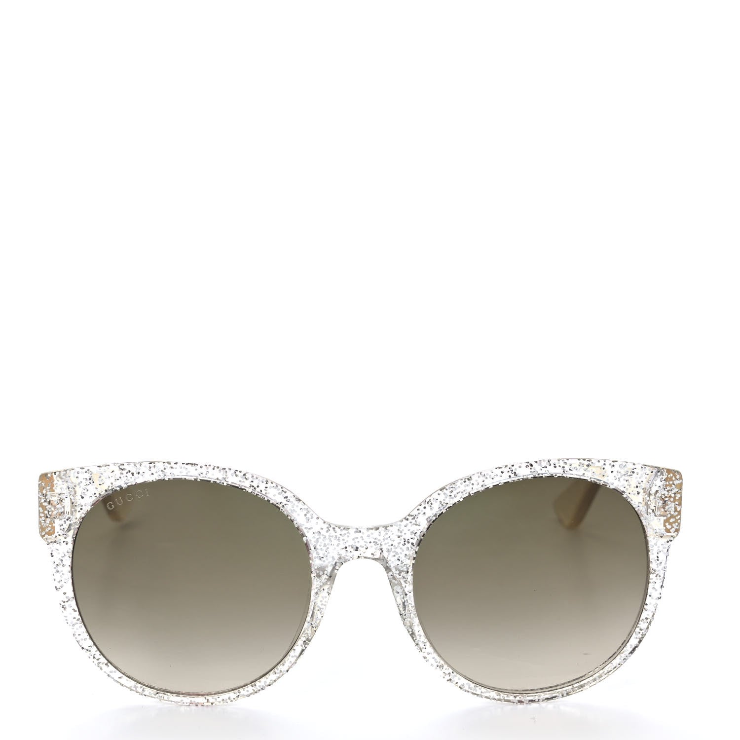 Gucci Acetate Glitter Sunglasses GG0034S Silver 2 of 8