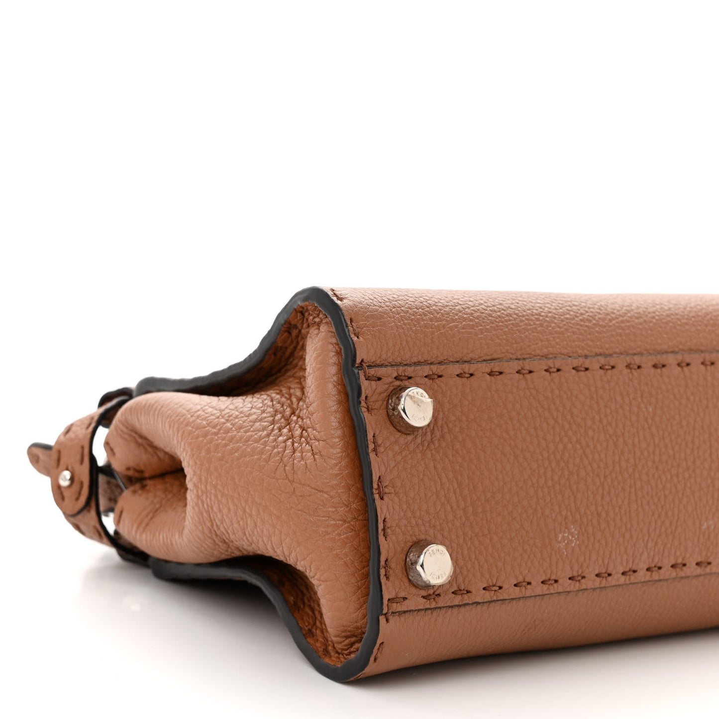 Cuoio Romano Selleria Bi-Color Mini Peekaboo Iconic Satchel Mou Milk