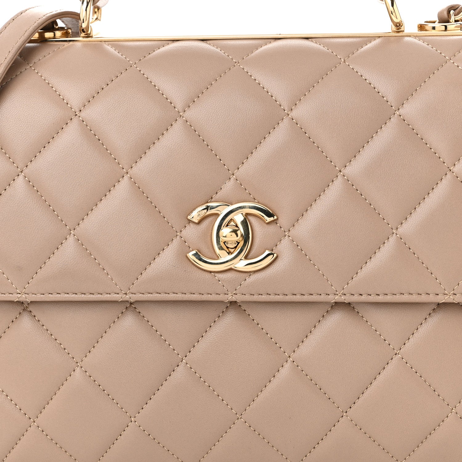 Chanel Lambskin Quilted Medium Trendy CC Flap Dual Handle Bag Beige 8 of 14