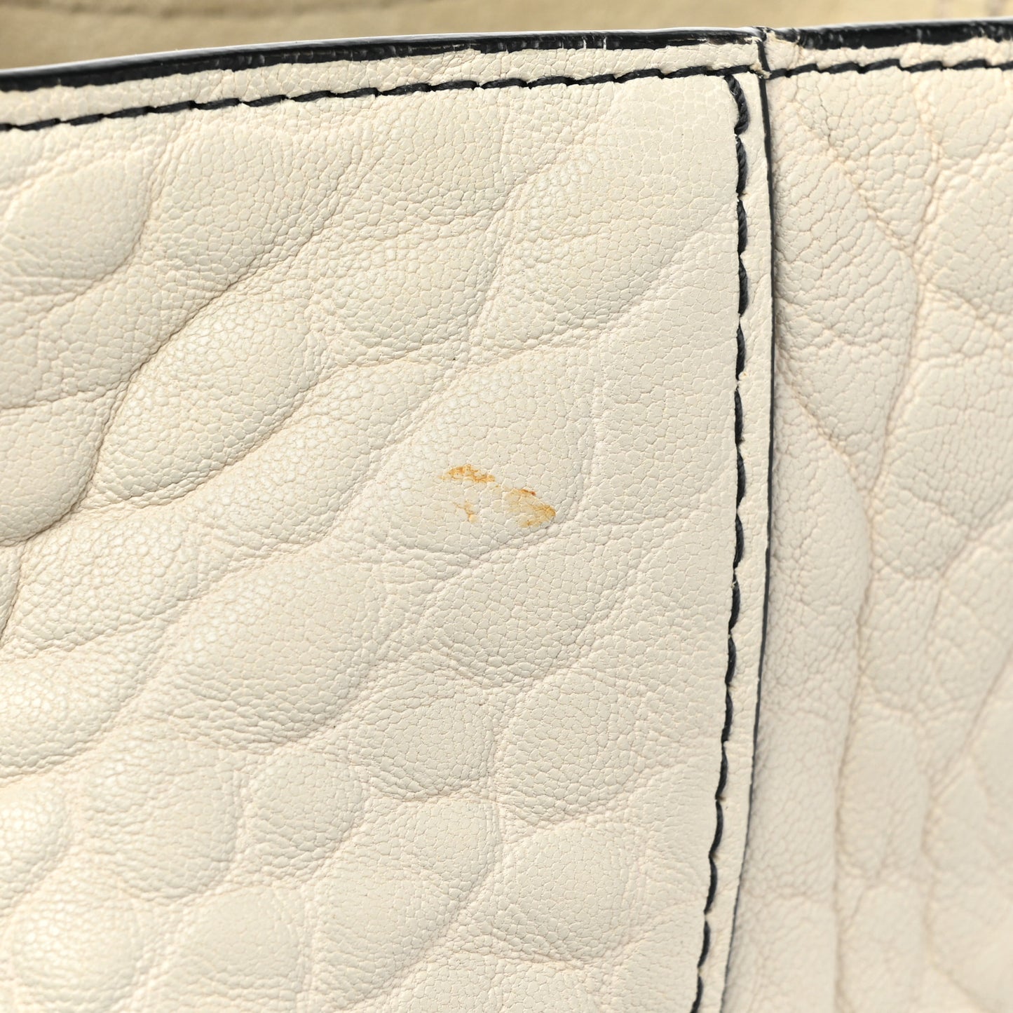 Canyon Grained Lambskin Large Lady Dior Off White