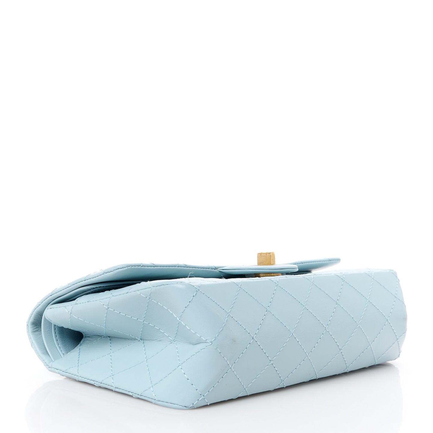 Aged Calfskin Quilted 2.55 Reissue 225 Flap Light Blue