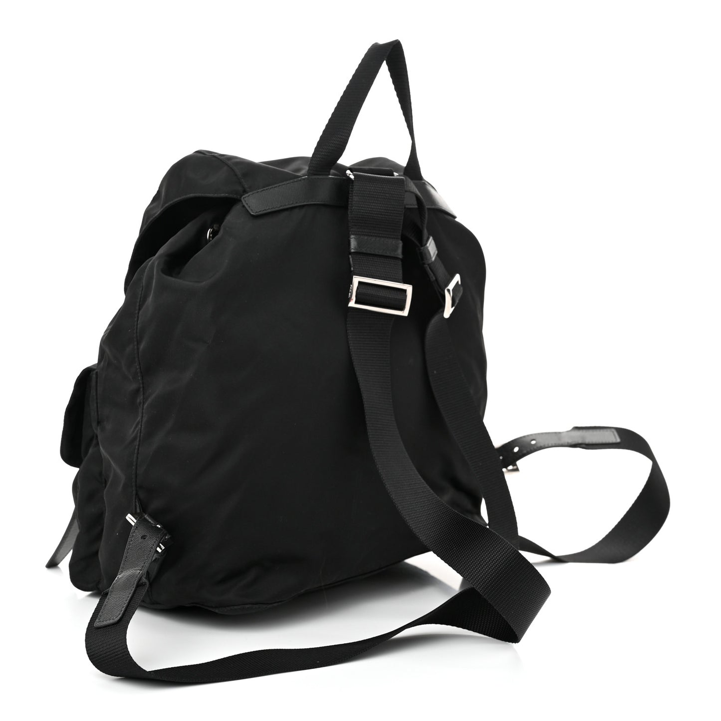 Tessuto Nylon Saffiano Medium Backpack Black