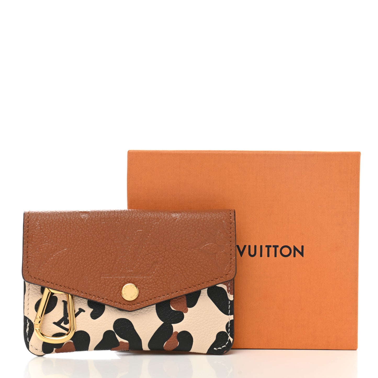 Empreinte Monogram Giant Wild At Heart Key Pouch Caramel