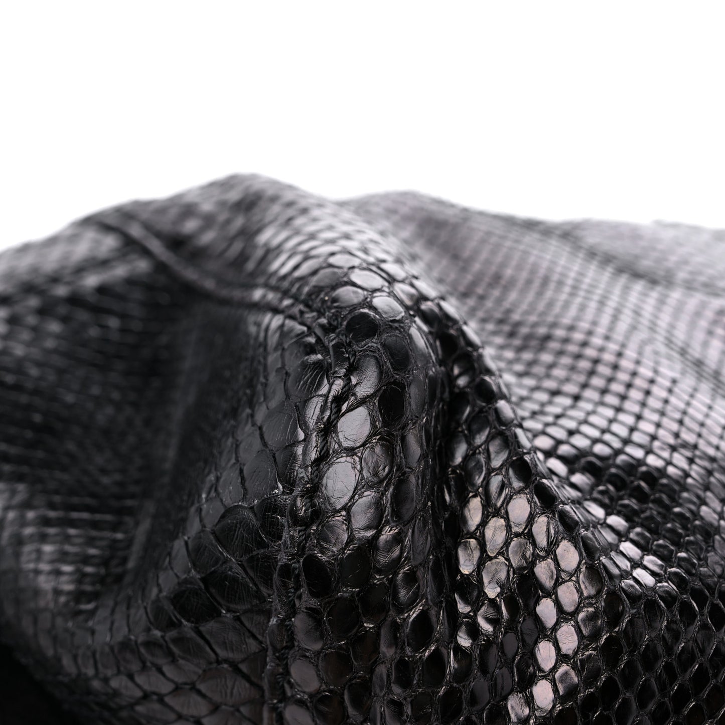 Snakeskin Shoulder Bag Black