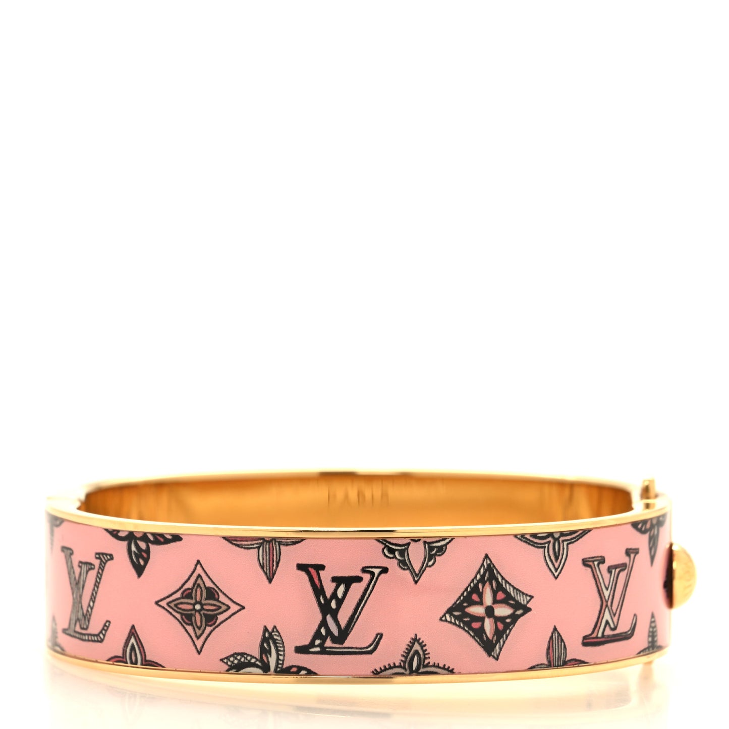 Enamel Monogram Confidential S Bracelet Rose Pink