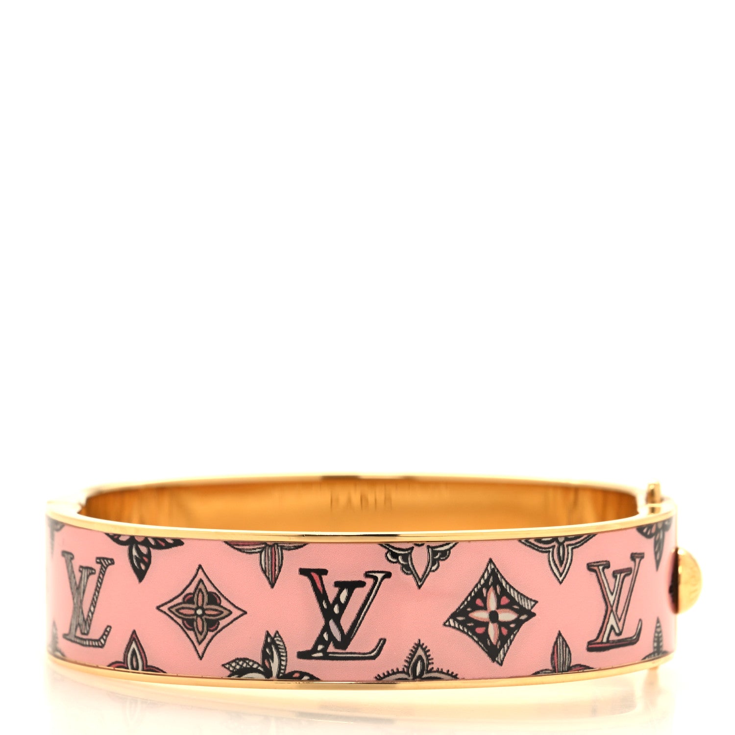 Louis Vuitton Enamel Monogram Confidential S Bracelet Rose Pink 3 of 5