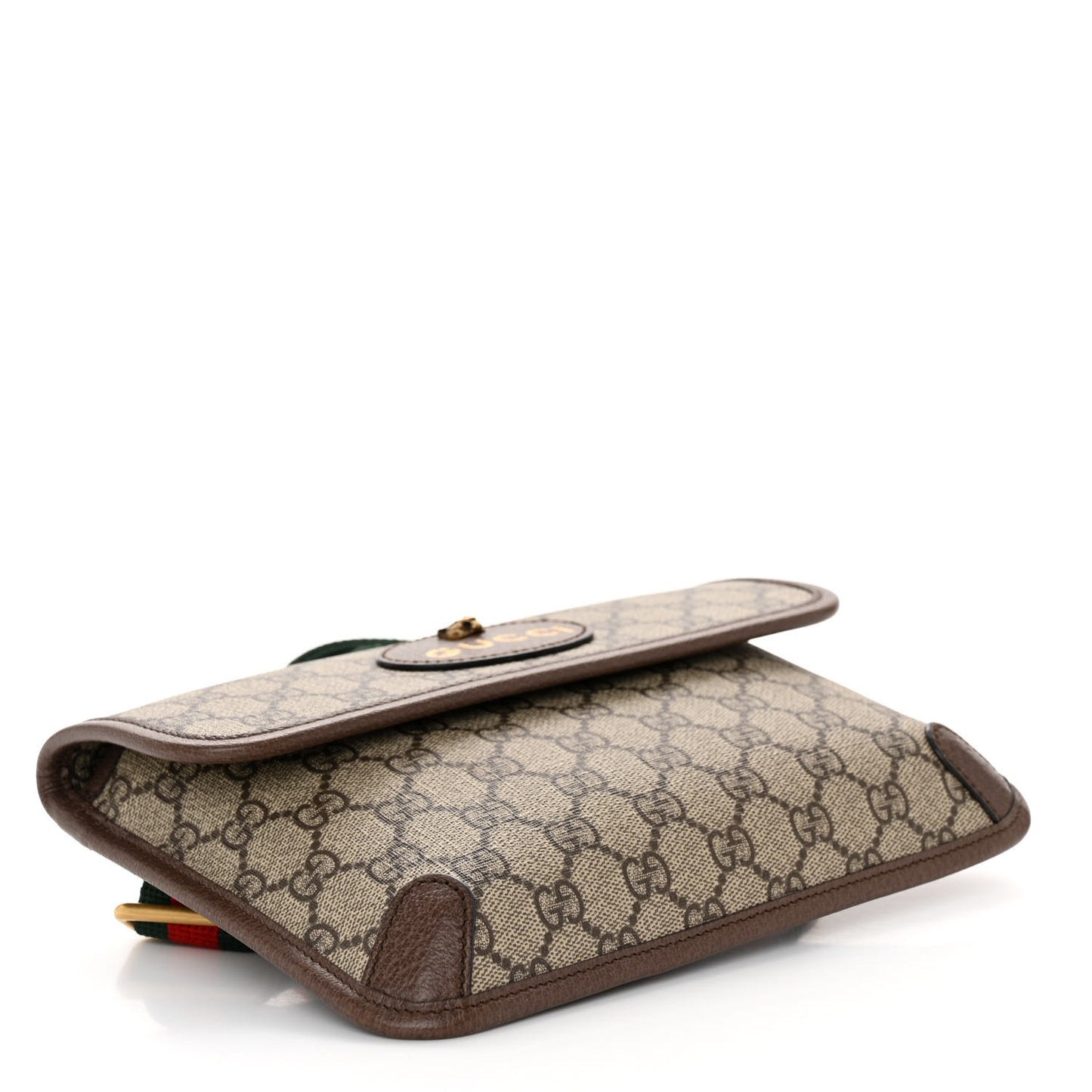 GG Supreme Monogram Neo Vintage Web Belt Bag Brown
