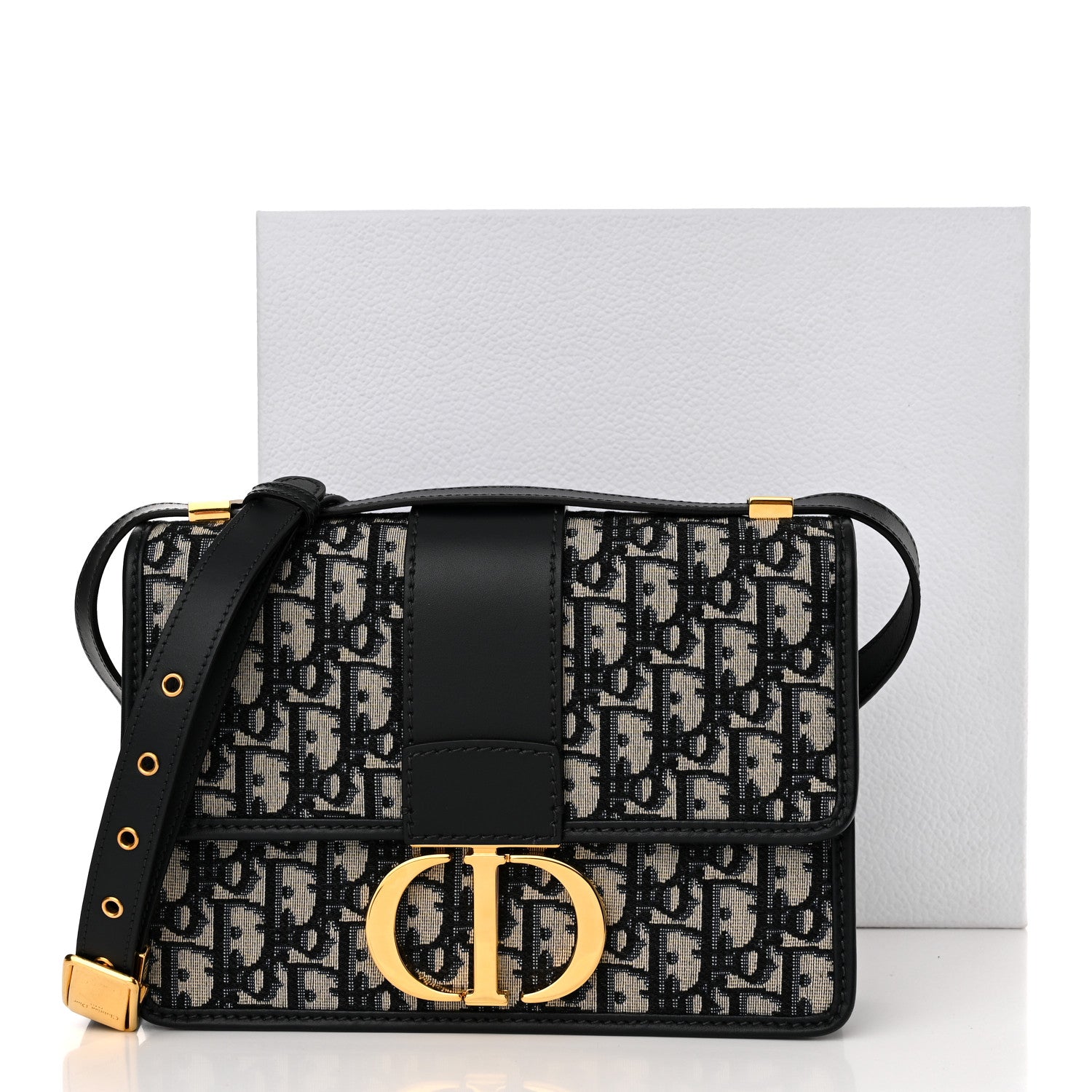 Christian Dior Oblique 30 Montaigne Flap Bag Blue 10 of 10