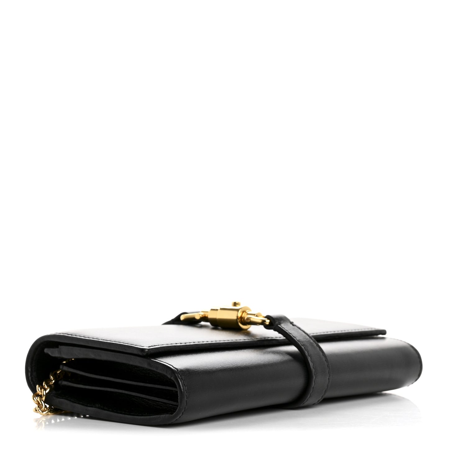 Calfskin Jackie 1961 Chain Wallet Black