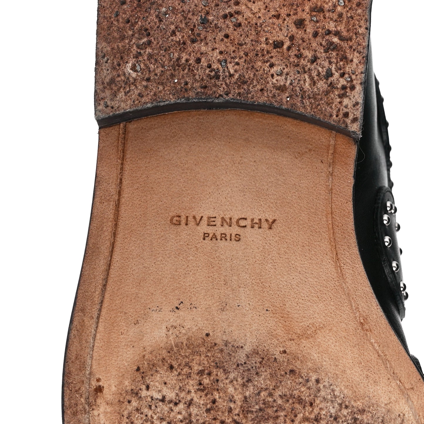 Calfskin Studded Prue Buckle Bootie 36.5 Black