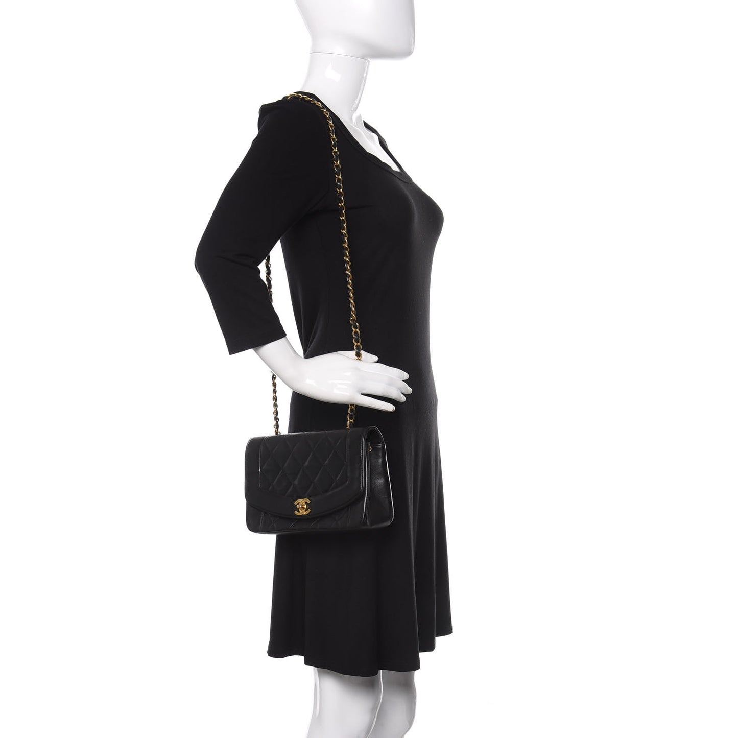Lambskin Quilted Small Single Flap Bag Black