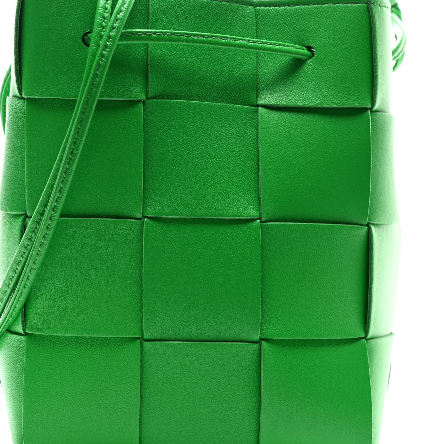 Nappa Maxi Intrecciato Small Cassette Bucket Bag Parakeet