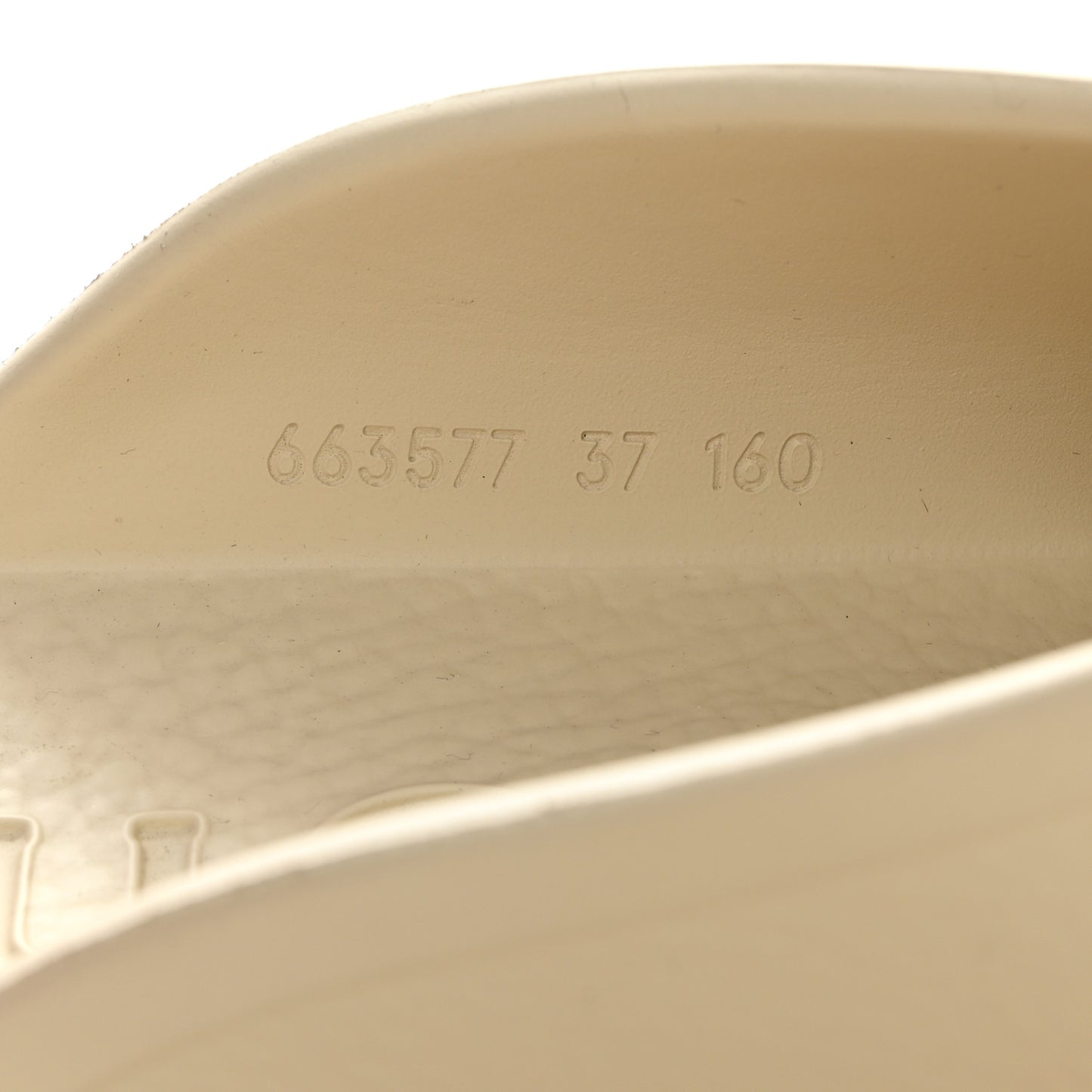 Rubber GG Monogram Perforated Elea Platform 55mm Lug Sole Sandals 37 Mystic White