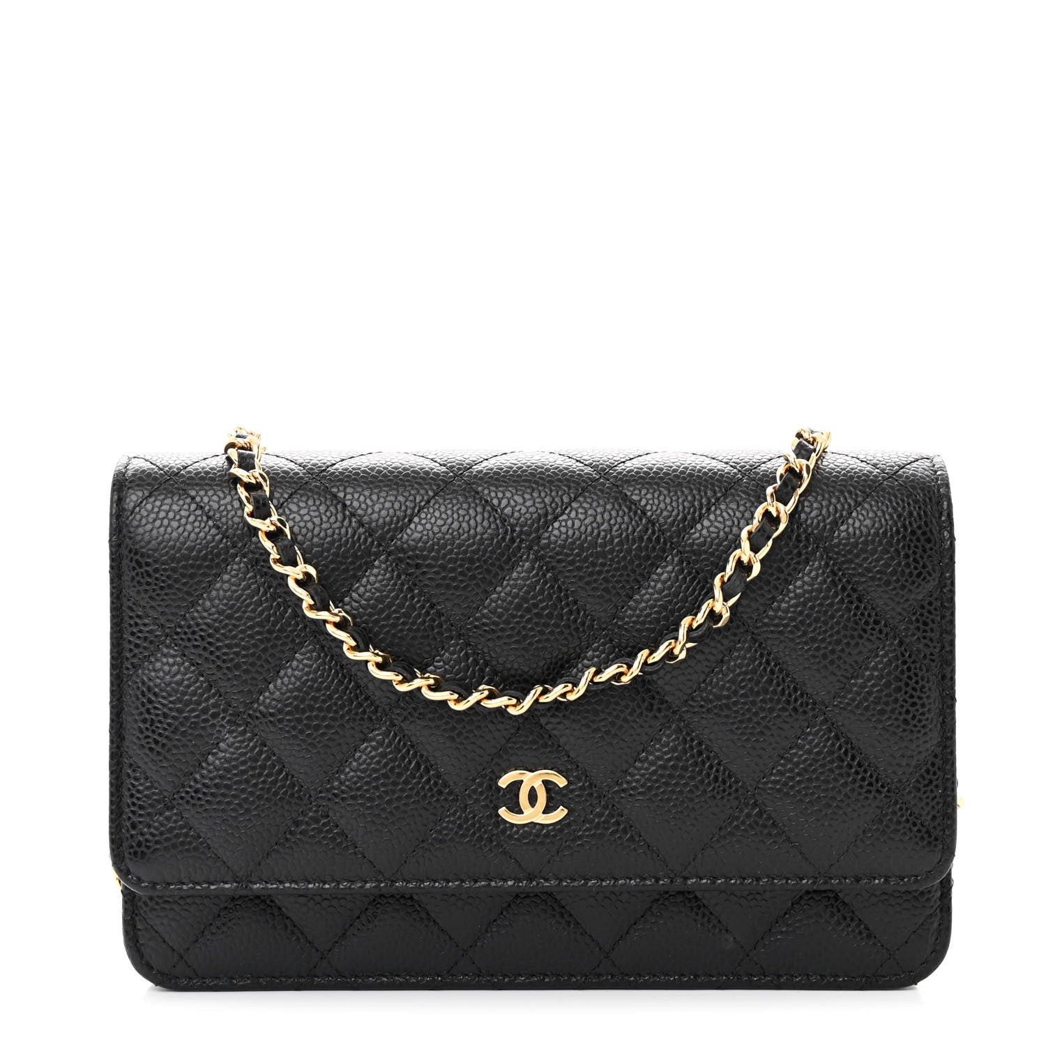Chanel Caviar Quilted Wallet on Chain WOC Black 1 of 12